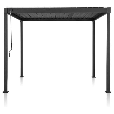 10'x10' Modern 80S Durable Louvered Pergola Style With Adjustable Louvers