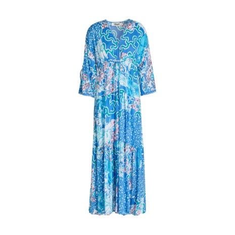 DVF Printed Woven Midi Dress