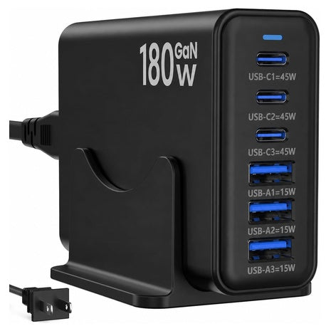 180W GaN 6-Port Desktop Charging Station