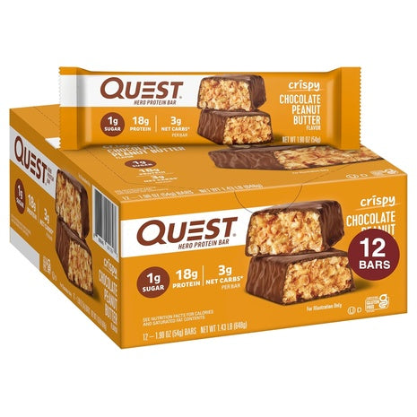 24 Quest Crispy Chocolate Peanut Butter Hero Bars (OU-D)
