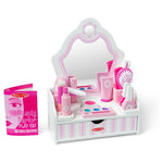 Melissa & Doug Wooden Beauty Salon Play Set With Vanity and Accessories