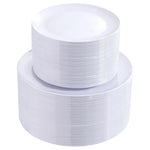 100 Gold Or White Plastic Plate Bundles On Sale