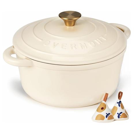 4.5QT Enameled Cast Iron Dutch Oven (5 Colors)