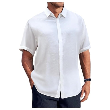 Men's Wrinkle Free Short Sleeve Button-Down Shirts (8 Colors)