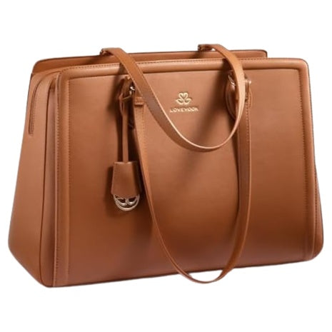 LOVEVOOK Large Capacity Leather Laptop Bag
