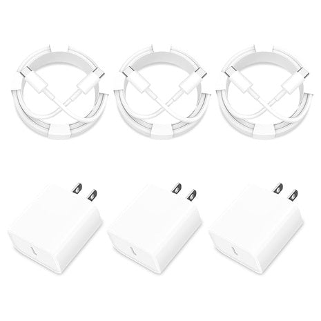 3 Pack 20W USB-C Fast Chargers