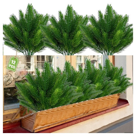 12-Piece UV Resistant Outdoor Artificial Plants