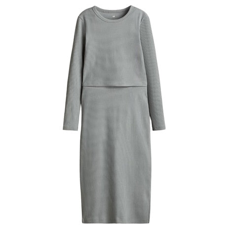 H&M Girls' Ribbed Top and Skirt Set
