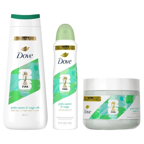 Dove FIFA Limited Edition Body Wash, Deodorant & Body Scrub Set