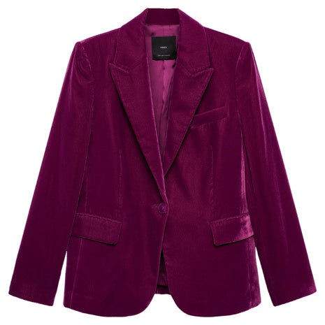 Women's Structured Velvet Blazer