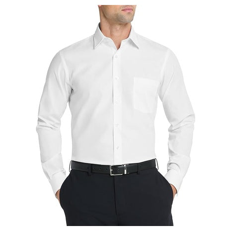 Van Heusen Men's Dress Shirt Fitted Poplin Solid