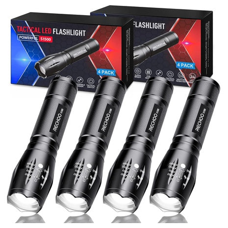 4 Waterproof Tactical Flashlights