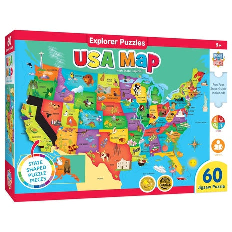 MasterPieces 60 Piece USA Map Educational Jigsaw Puzzle