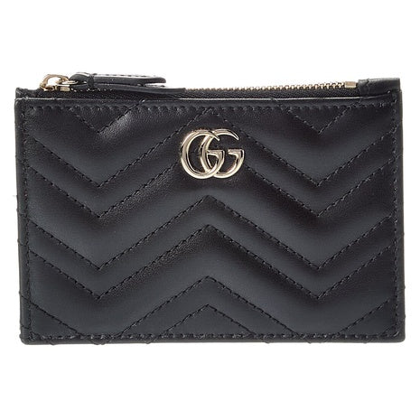 Gucci Women's GG Marmont Zip Leather Key Pouch