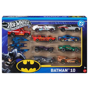 10 Hot Wheels Batman-Themed Die-Cast Toy Cars