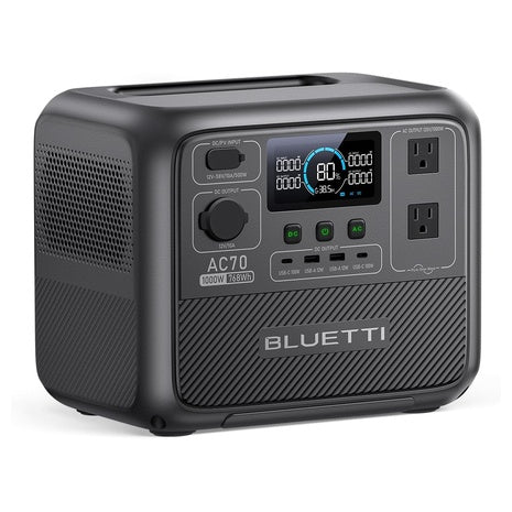768Wh 1000W Bluetti LiFePO4 AC70 LiFePO4 Portable Power Station