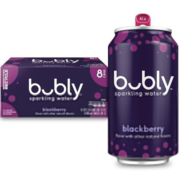 8 Cans bubly Sparkling Water, Blackberry