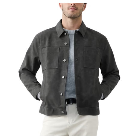Banana Republic Factory Men's Vegan Leather Trucker Jacket