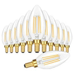 12-Pack Dimmable E12 Candelabra LED Light Bulbs