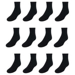 12 Pairs Hanes Boys Double Tough Ankle/No-Show Socks