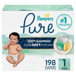 198 Size 1 Pampers Pure Diapers