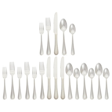 Amazon Basics 20-Piece Stainless Steel Flatware Set
