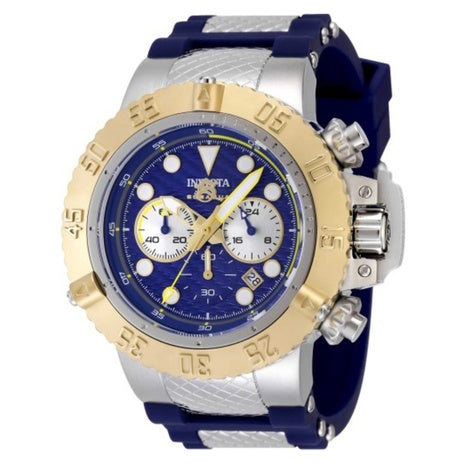 Invicta 50mm Subaqua Quartz Blue And Silver Dial Men's Watch