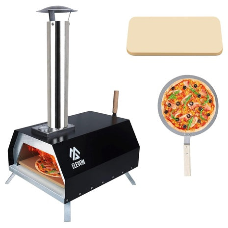Stainless Steel Pizza Oven with Stone & Peel