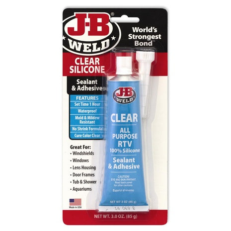 J-B Weld Clear Silicone Sealant (3oz)