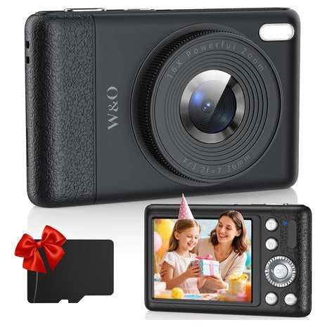 Kids Digital Camera with 16X Zoom, 2.8" Screen & SD Card