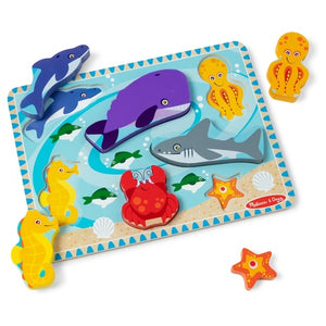 Melissa & Doug Sea Creatures Ocean Wooden Chunky Puzzle