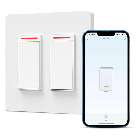 2 Gang Smart Light Switch With Voice Control