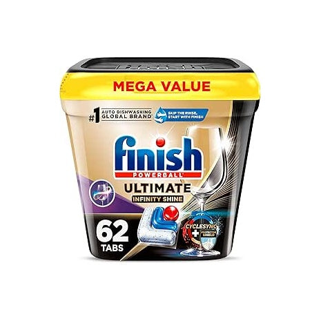 62 Finish Ultimate Infinity Shine Dishwasher Pods