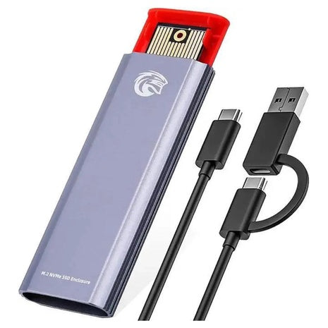 KingSpec M.2 NVMe SSD Enclosure With USB C To C+A OTG Cable