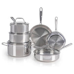 10-Piece T-fal Pro Tri-Ply Stainless Steel Cookware Set
