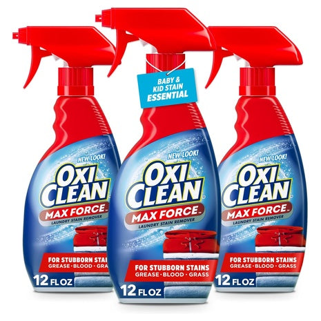 12 12oz OxiClean Max Force Laundry Stain Remover Spray