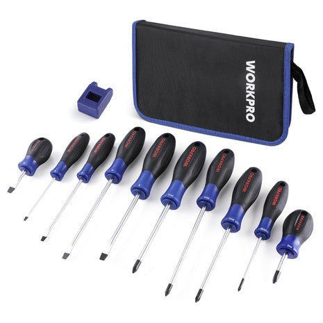 10-Piece Workpro Magnetic Screwdriver Set With Pouch