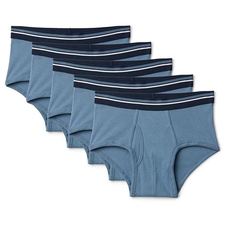 5-Count Amazon Essentials Men's Ribbed Knit Briefs With Waistband