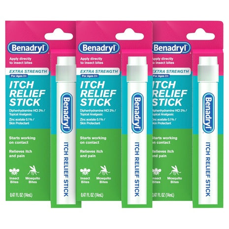 3-Pack Benadryl Extra Strength Itch Relief Stick