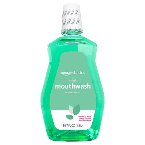 50.7oz Amazon Basics Fresh Breath Mint Mouthwash