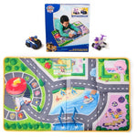 PAW Patrol Pup Squad Adventure Bay Playmat with Chase and Humdinger Vehicles