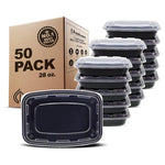 50-Pack Freshware Compartment Meal Prep Containers w/ Lids