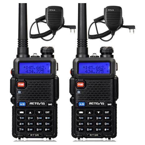 Dual Band Long Range Two Way Radio's With Shoulder Mic