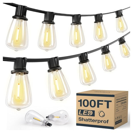 100-FT Outdoor Waterproof String Lights