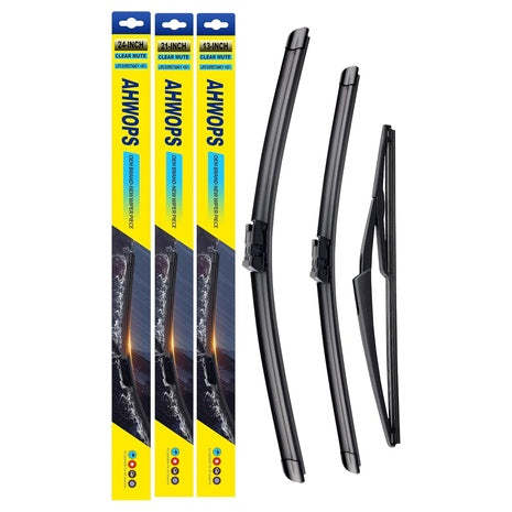 3-Pack Front And Rear Wiper Blades