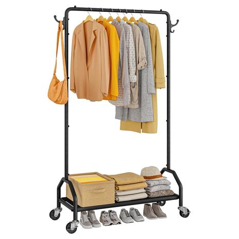 Clothing Rack With Bottom Shelf