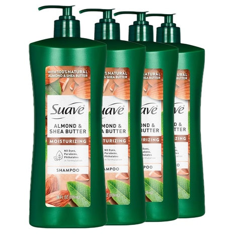 4-Pack Suave Almond & Shea Butter Moisturizing Shampoo (28oz)