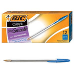 12 BIC Cristal Xtra Smooth Ballpoint Pens