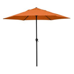 9ft Rd Powdercoated Crank Open Push Tilt Patio Umbrella (Various Colors)