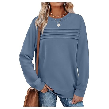 Women's Pleat Detail Sweatshirt (6 Colors)